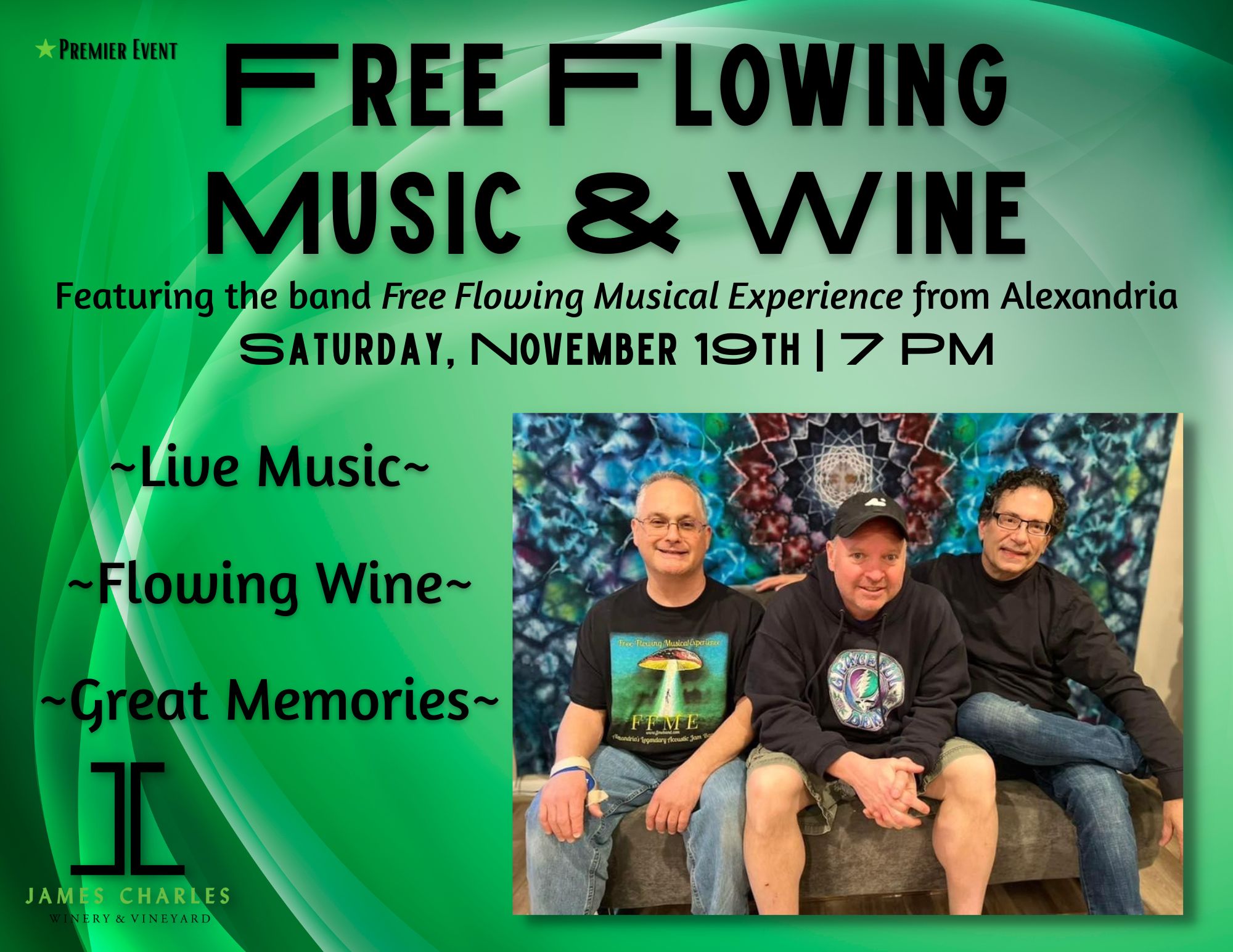 Free Flowing Music and Wine Night