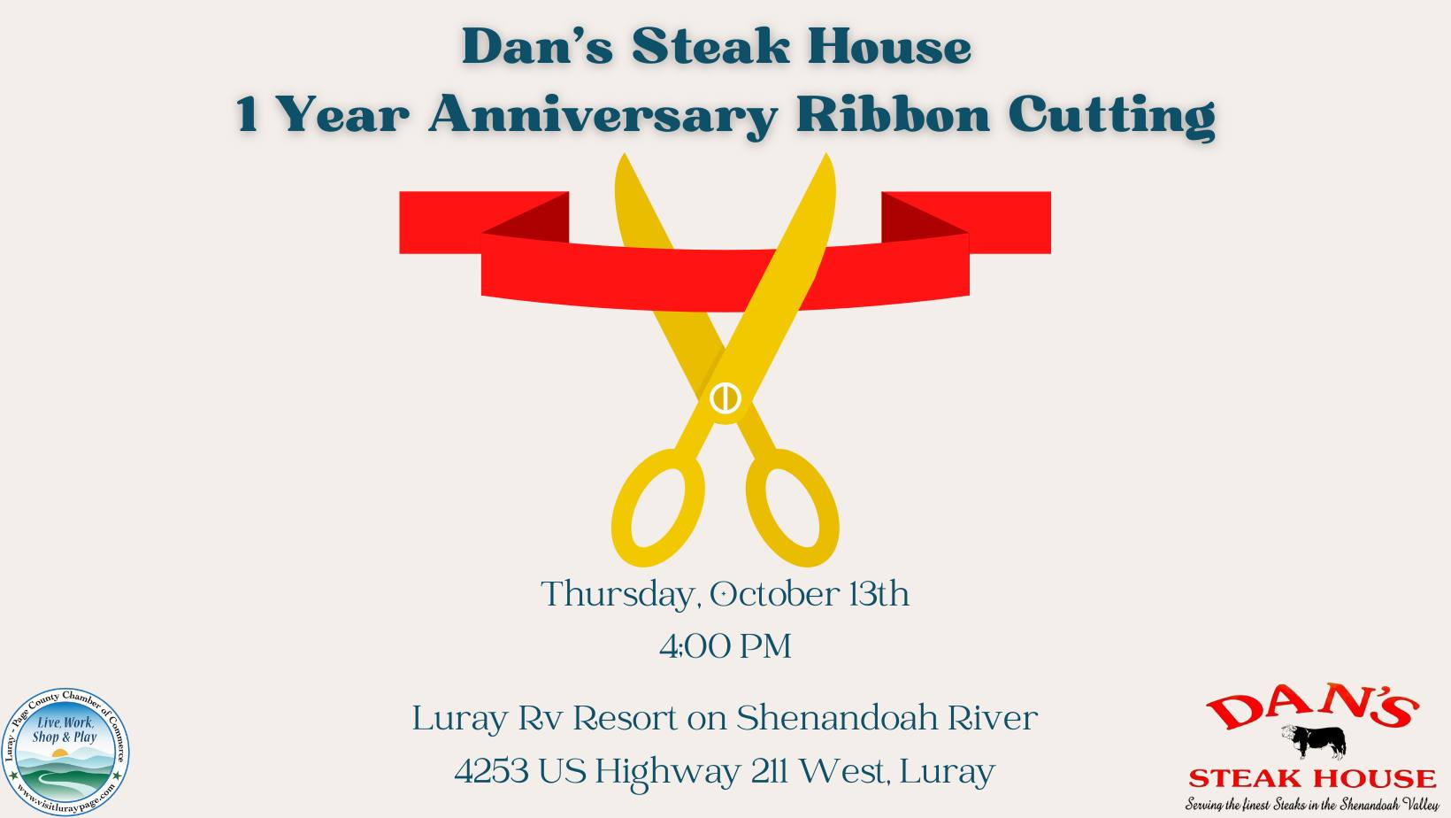 Dan’s Steak House 1 Year Anniversary Ribbon Cutting