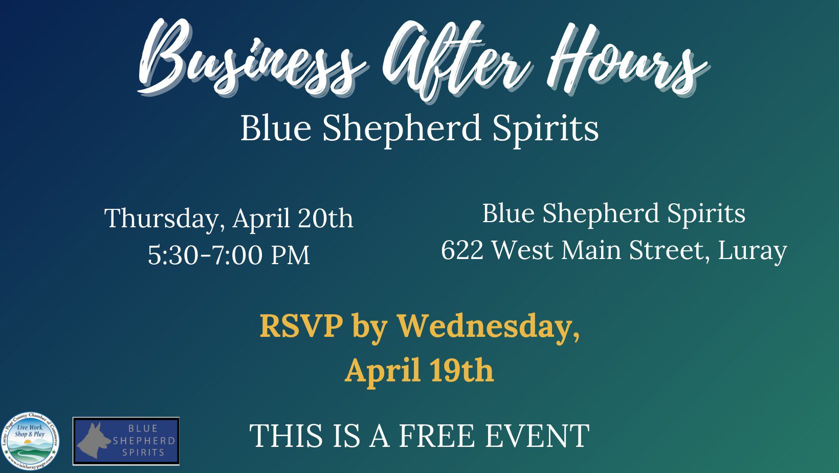 Business After Hours - Blue Shepherd Spirits